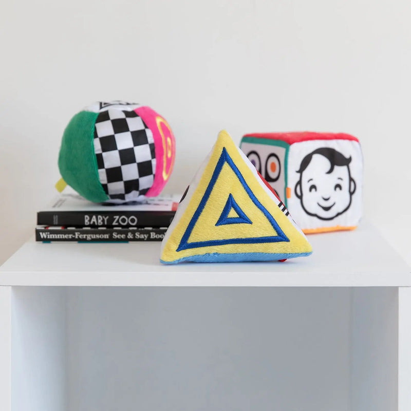 Soft Blocks set of 3 Mind Shapes for Baby by Wimmer Ferguson Manhattan Baby Plush Toys Baby Gifts Idea 0m+