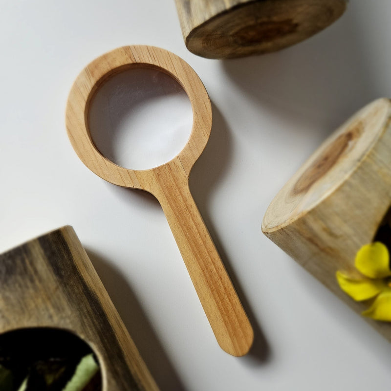 Qtoys Wooden Magnifying Glass Early Science Outdoor Toys Nature Play 3yrs+
