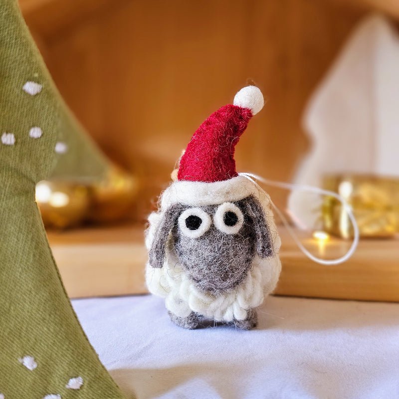 Pashom Felt Christmas Tree Decor Natural Woolly Sheep Pretend & Imaginative Play Toys Christmas Range 3yrs+