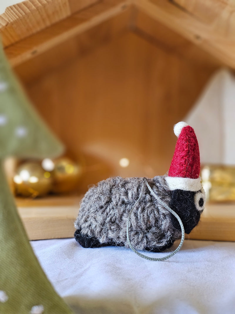 Pashom Felt Christmas Tree Decor Black Woolly Sheep Pretend & Imaginative Play Toys Christmas Range 3yrs+