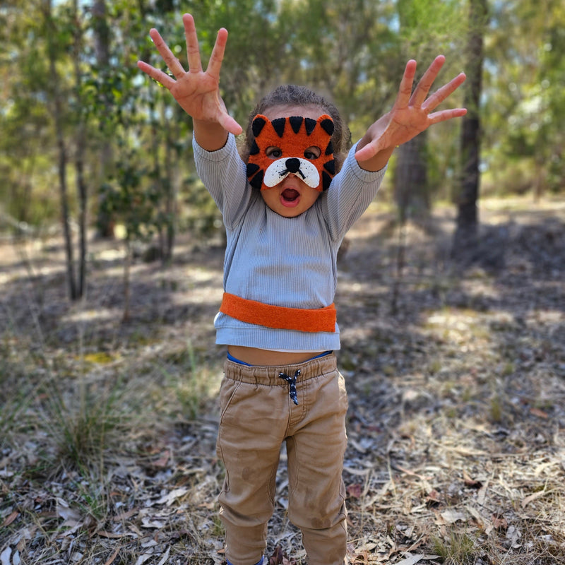 Pashom Felt Tiger Mask Pretend & Imaginative Play Costumes 2yrs+