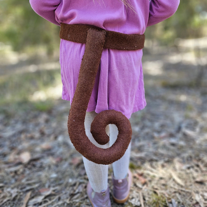 Pashom Felt Monkey Tail Pretend & Imaginative Play Costumes Clearance 2yrs+