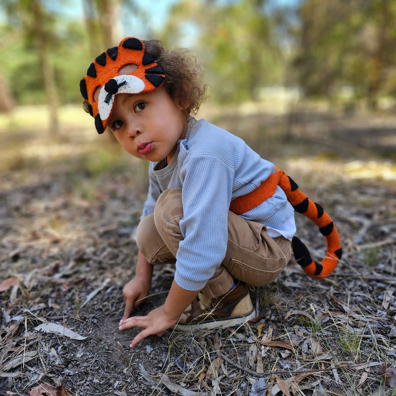 Pashom Felt Tiger Mask Pretend & Imaginative Play Costumes 2yrs+