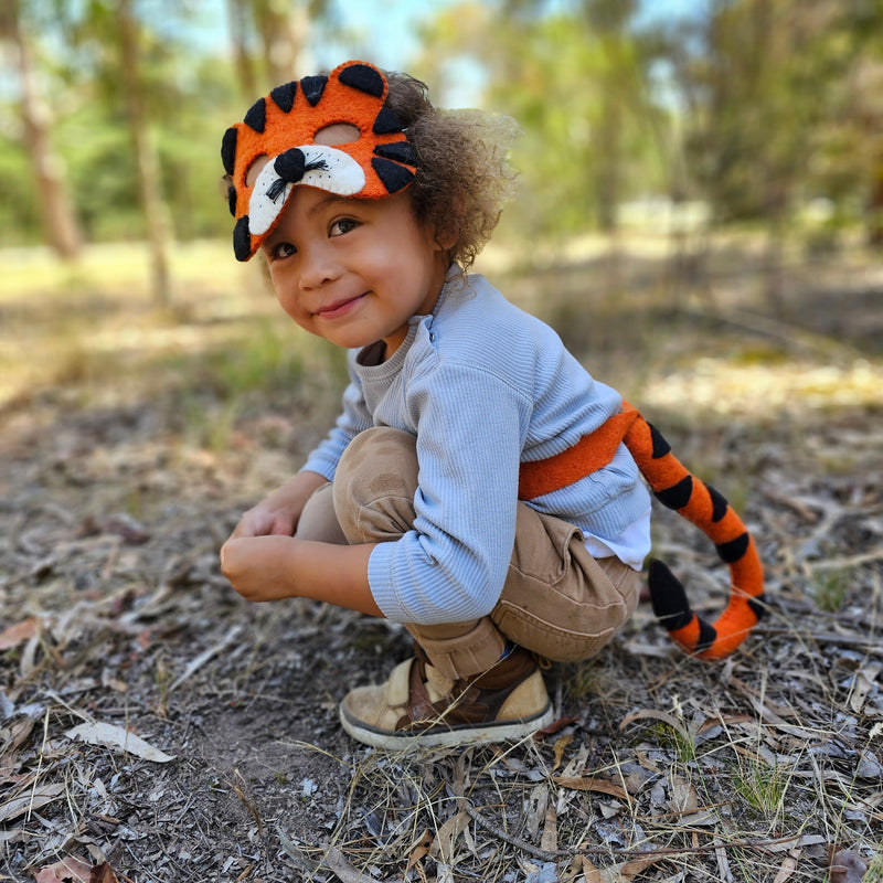 Pashom Felt Tiger Mask Pretend & Imaginative Play Costumes 2yrs+