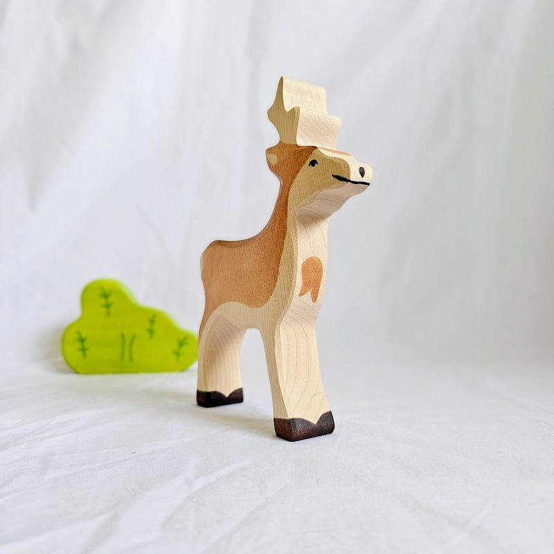 Holztiger Roe Buck Wooden Animals Woodland & Meadow Animal Christmas Range 3yrs+