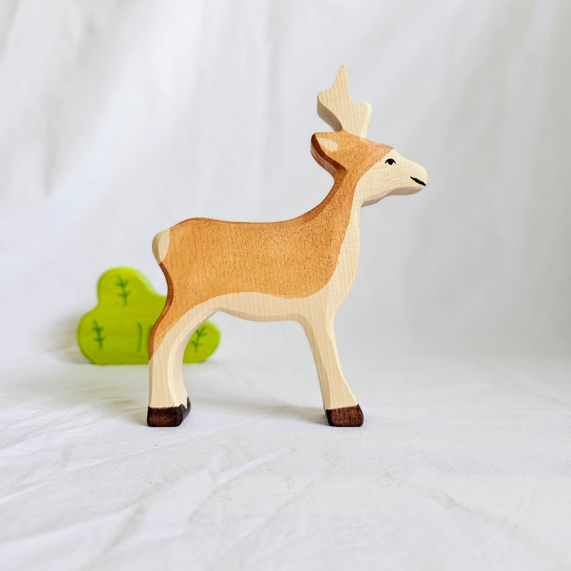 Holztiger Roe Buck Wooden Animals Woodland & Meadow Animal Christmas Range 3yrs+