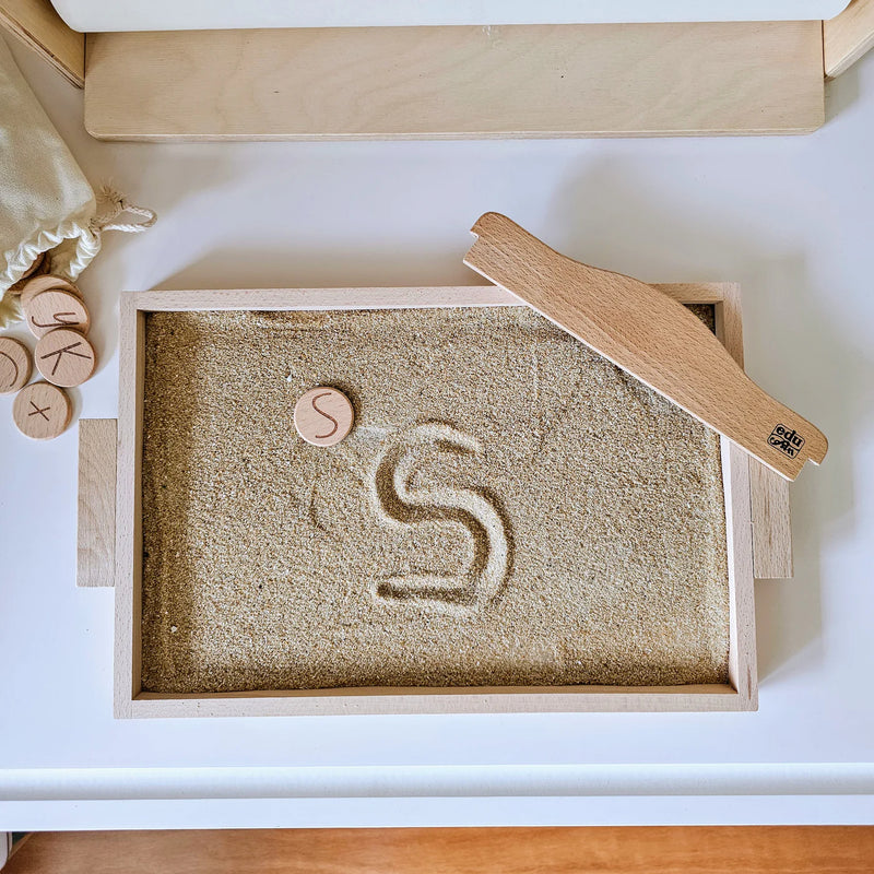 Montessori Sand Tray the Original Large Sensory Tray for Language Learning