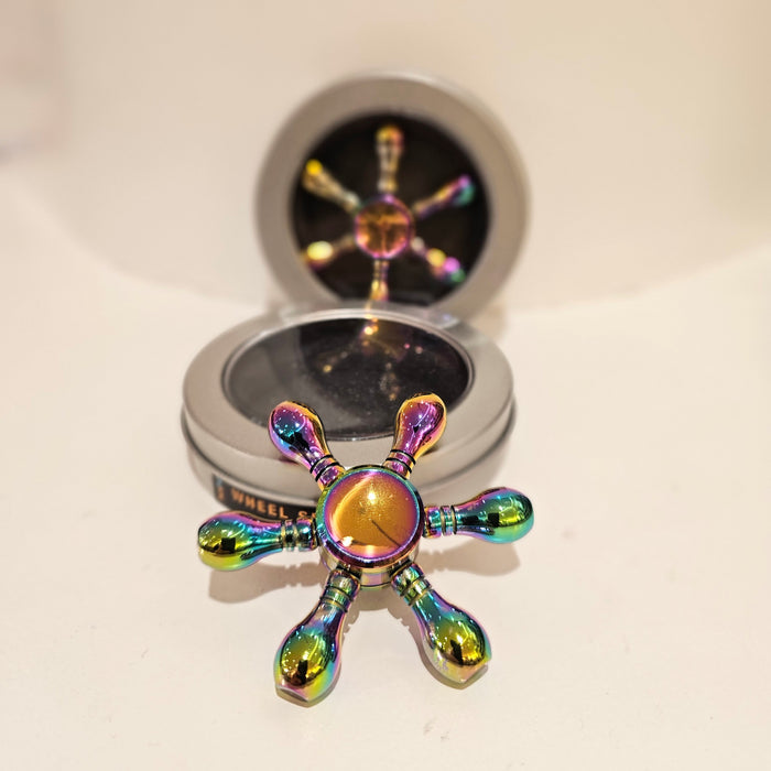 Kaiko Fidgets Metal Wheel Fidget Spinner Oil Slick 100g 3yrs+