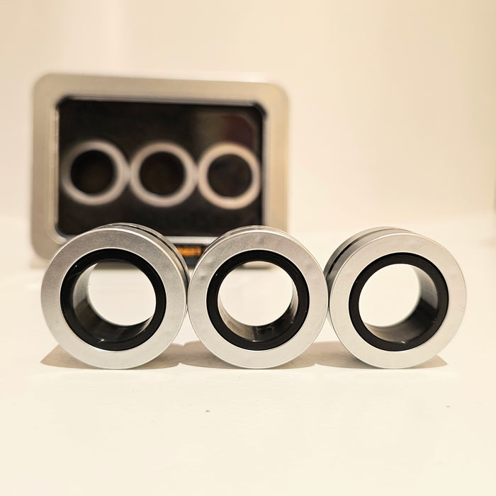 Kaiko Fidgets Magnetic Fidget Rings SIlver 3yrs+