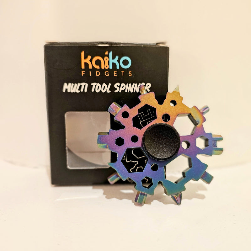 Kaiko Fidget Spinner Multi Tool Oil Slick Fidget Travel Toys Sensory Toys 3yrs+