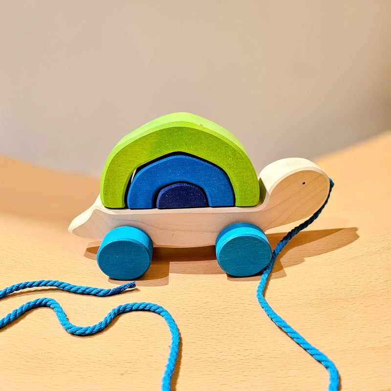 Goki Pull Along Tortoise Tortuga Toddler Turtle Toys Developmental Toys for Toddlers Gifts Idea 12m+
