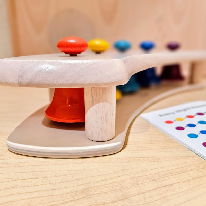 Pat Bells 5 Tones Bell Pentatonic Scale Set with STAND by PlayMe Musical Instruments for Kids Preschool Toys Best Seller 3yrs+