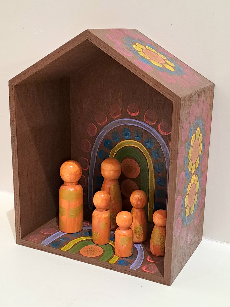 Barka Arts Aboriginal Mini Doll House + Free Peg Dolls First Nations Resources Australian Best Seller 3yrs+