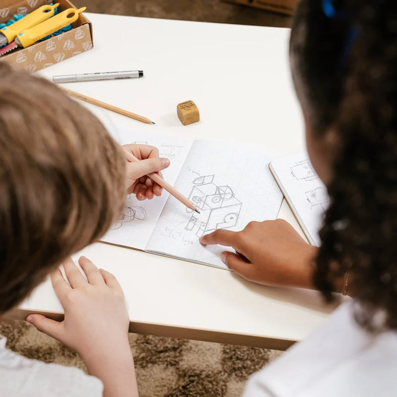 Makedo Design Journal Dual Grid 2D and 3D Art and Craft for Kids 5yrs+