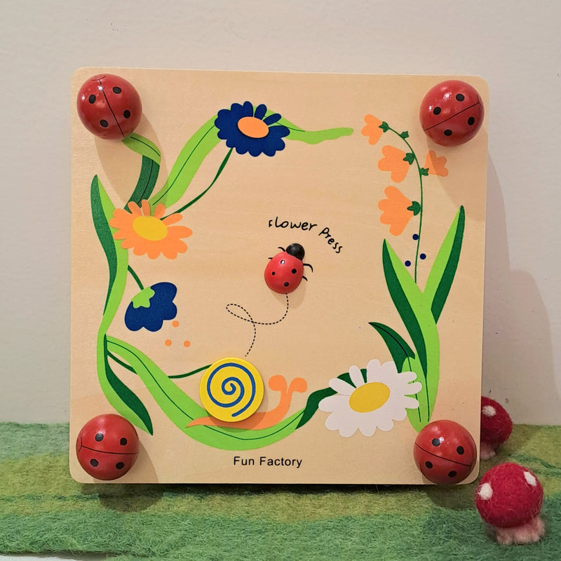 Fun Factory Lady Bug Flower Press Lady Bug Nature Art and Craft Kit for 3yrs+