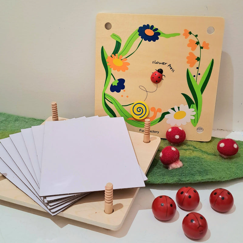 Fun Factory Lady Bug Flower Press Lady Bug Nature Art and Craft Kit for 3yrs+