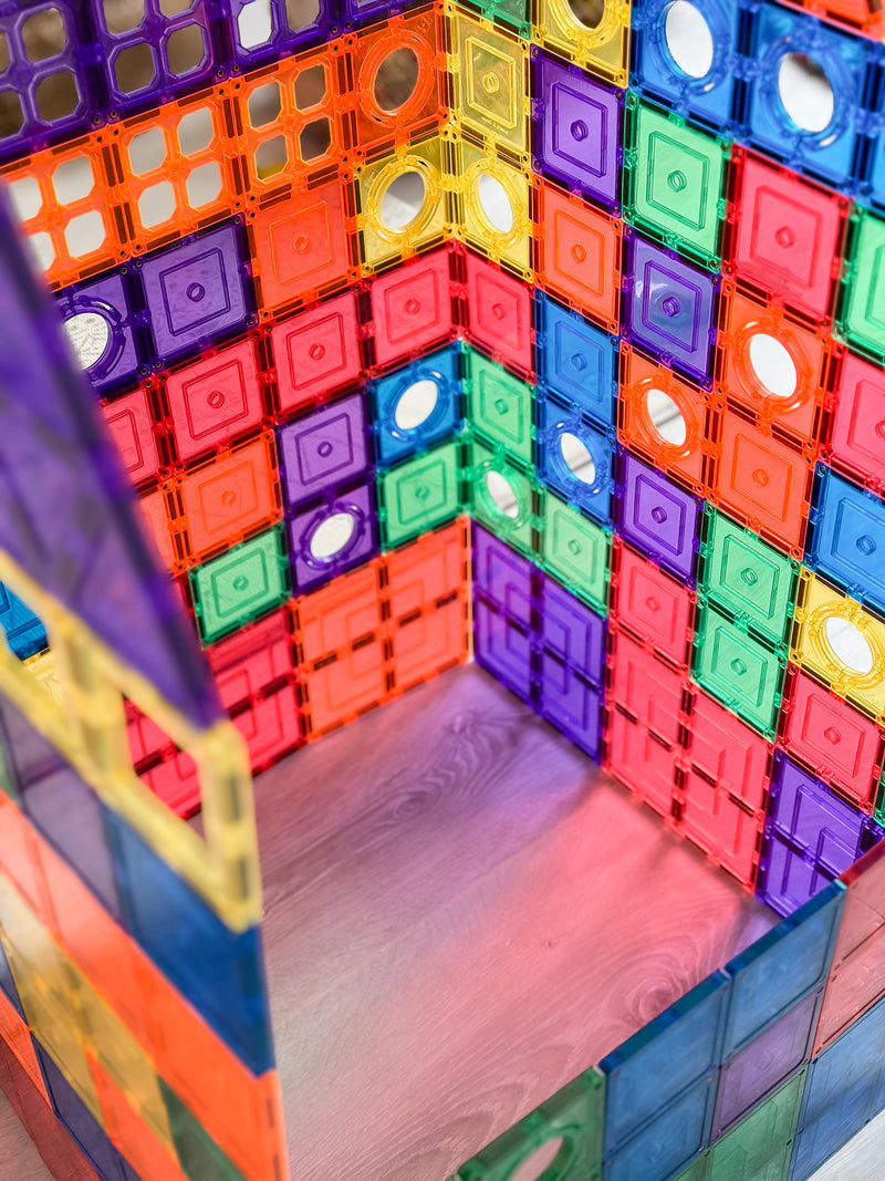 Learn and Grow Toys Magnetic Tiles 110pc Builders Pack Best Seller 3yrs+