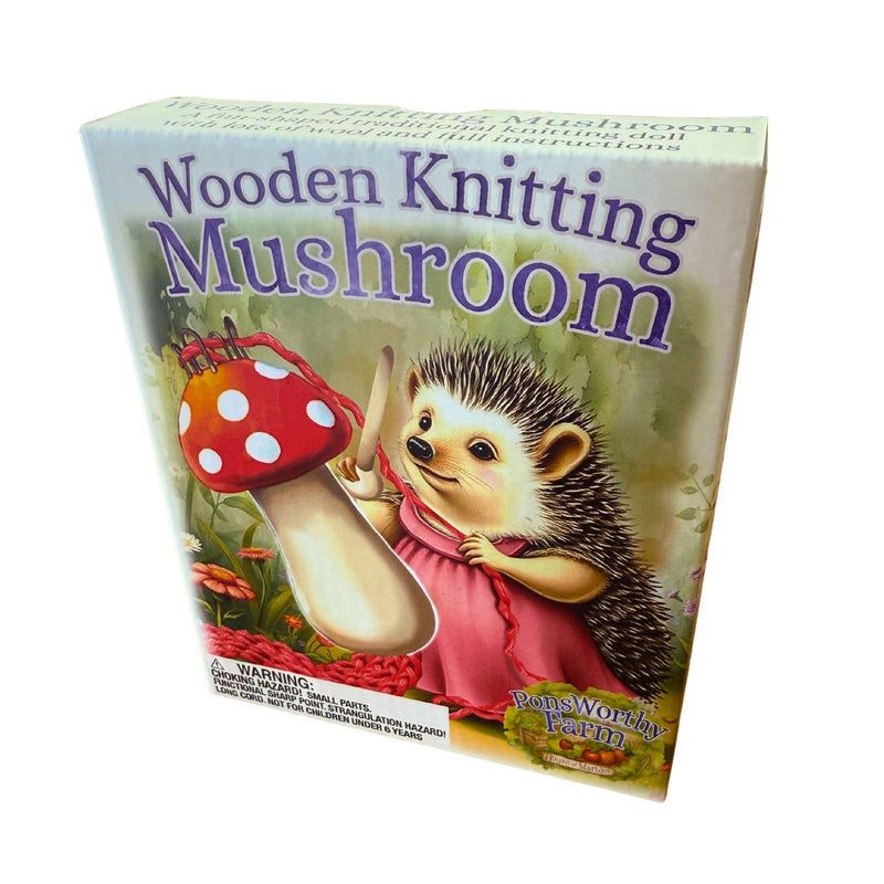 House Of Marbles Wooden Knitting Mushroom Art and Craft for Kids 6yrs+