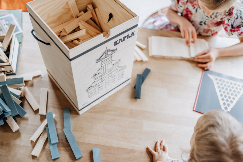 KAPLA Blocks Building Planks & Art Book 280 Natural Set Deluxe Box Wooden Building Blocks Toys 3yrs+