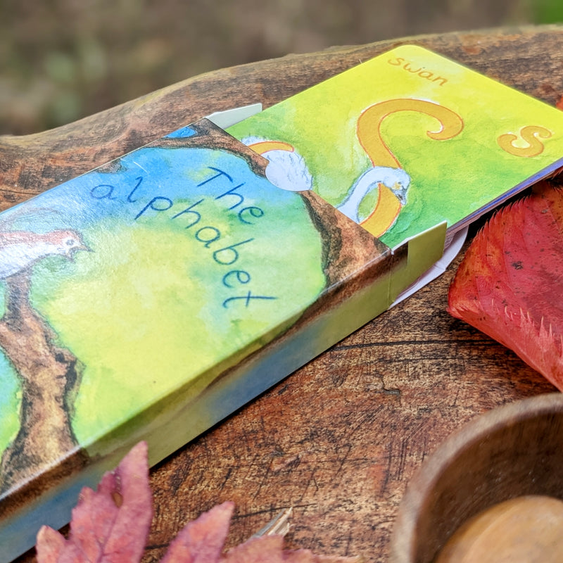 Grimm's Waldorf Education Alphabet Cards 48 Cards Early Literacy Cognitive Language Phonics 3yrs+