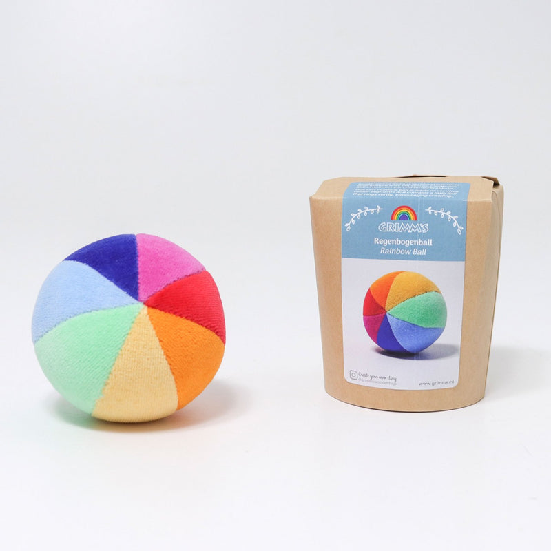Grimm's Soft Rainbow Ball with a bell inside Baby Plush Toys Baby Gifts Idea Best Seller 0m+