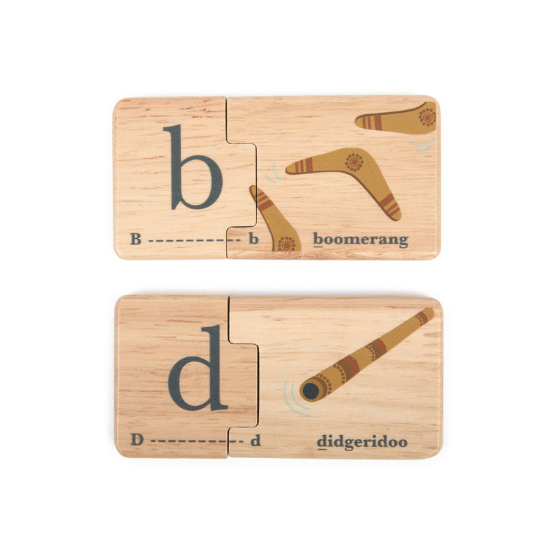 Make Me Iconic Wooden Australian Alphabet Puzzle Educational Jigsaw Toy 2yrs+