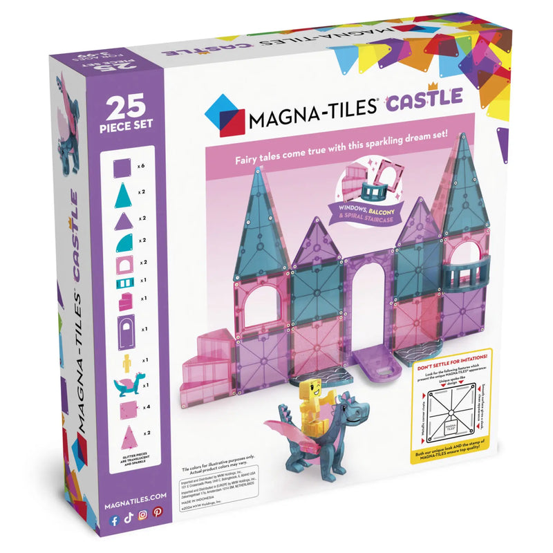 Magna Tiles Castle 25 Piece Set Magnetic Tiles 3yrs+