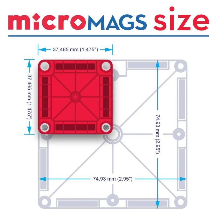 Magna Tiles MicroMAGS New Travel Set 26pcs 3yrs+