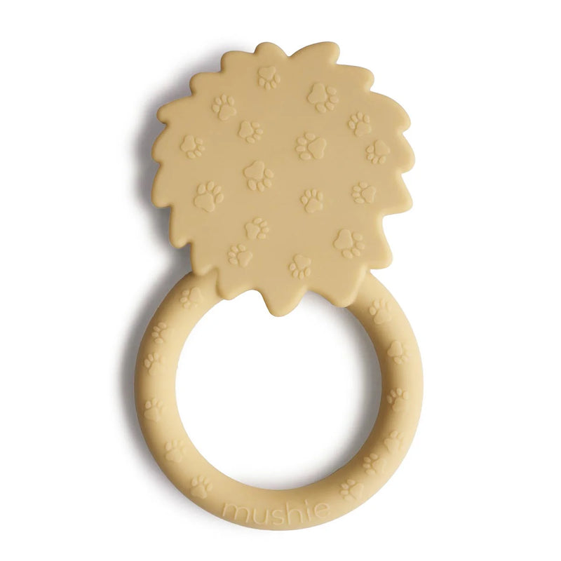 Mushie Lion Teething Ring Silicone Baby Teether Baby Toys Baby Gifts 3m+