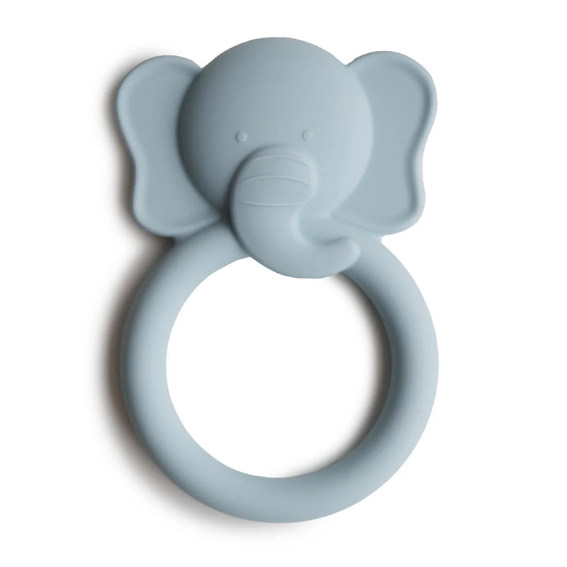 Mushie Elephant Teething Ring Silicone Baby Teether Baby Toys Baby Gifts 3m+