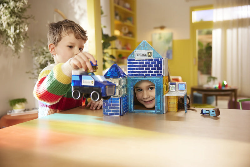 Magna Tiles Police Station 35pcs Set Magnetic Tiles 3yrs+