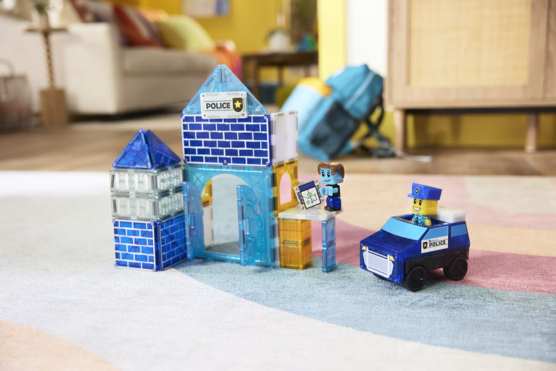Magna Tiles Police Station 35pcs Set Magnetic Tiles 3yrs+