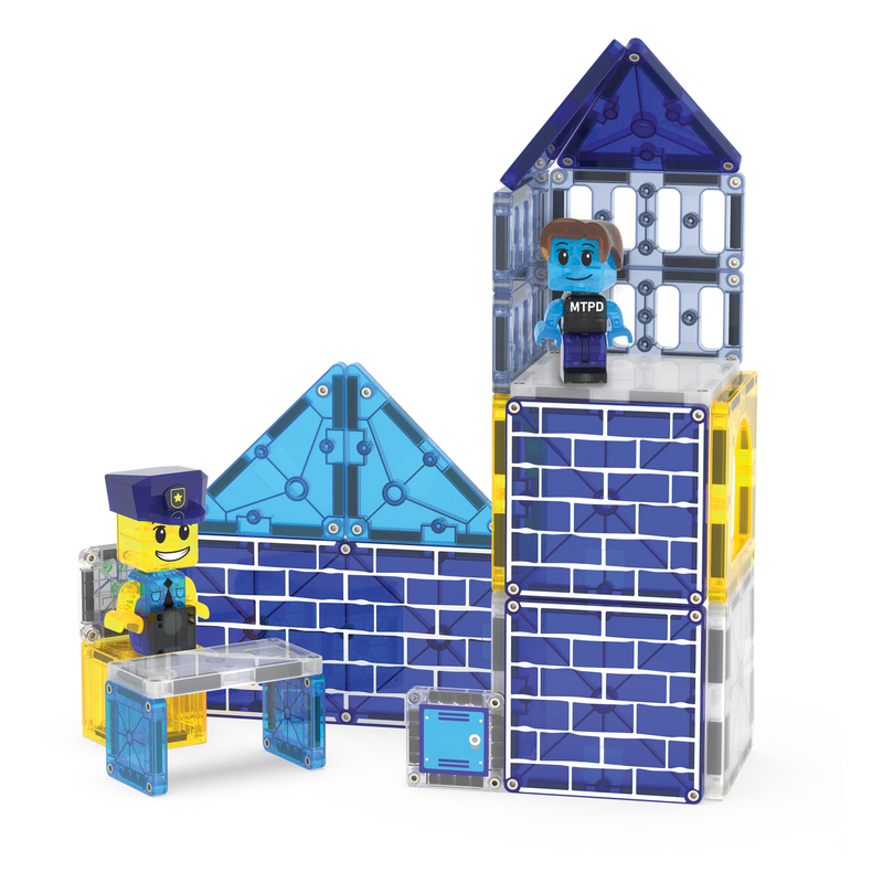 Magna Tiles Police Station 35pcs Set Magnetic Tiles 3yrs+