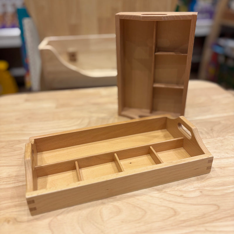Montessori 4 Compartment Wooden Sorting Tray