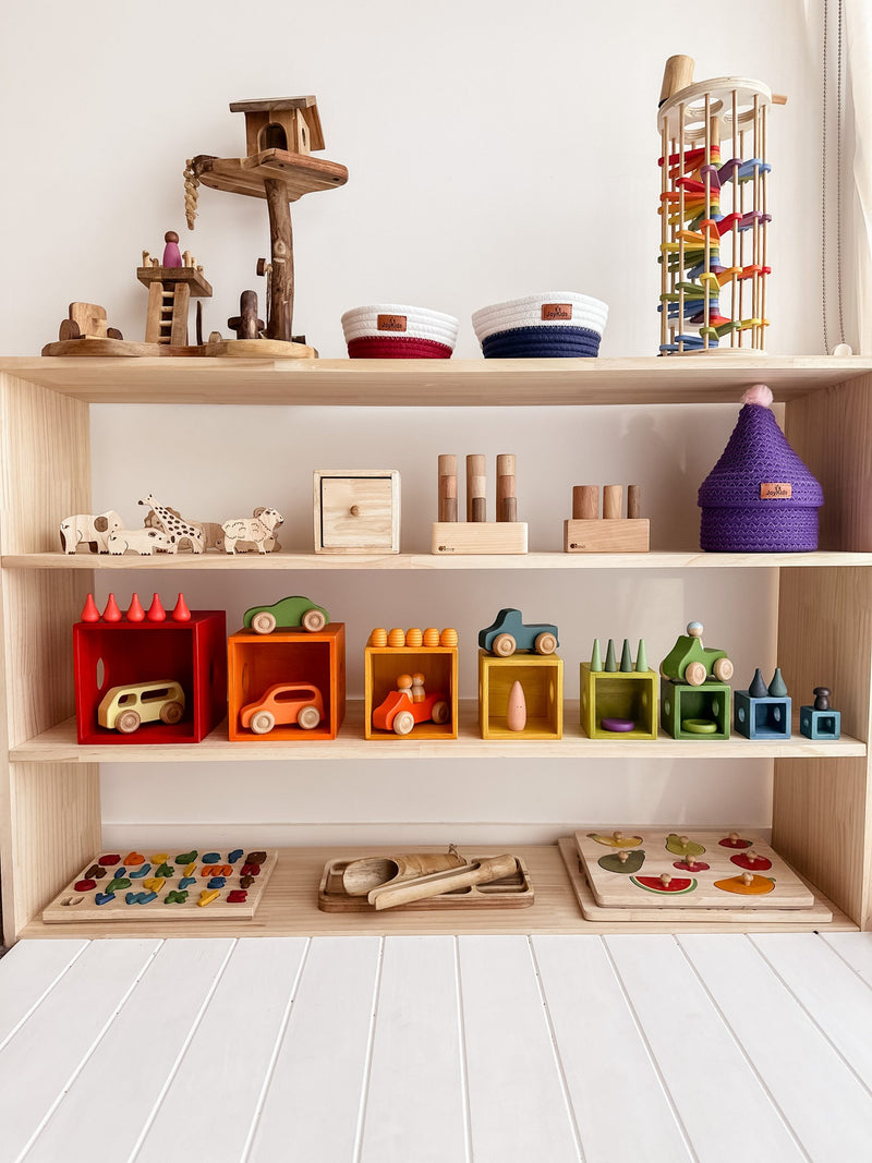 Qtoys Nesting Boxes in Rainbow color Solid Extra Large Developmental Toys for Toddlers 18m+