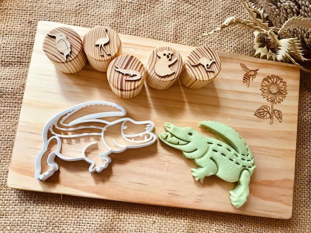 Crocodile Bio Cutter by Beadiebug Playdough Sand Toys Art and Craft for Kids 3yrs+