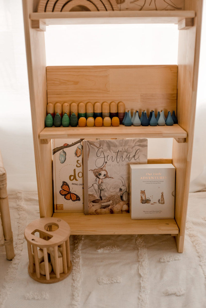 Qtoys 3 Tier Book Shelf Puzzle display Shelf Kids Furniture (Bulky Shipping)