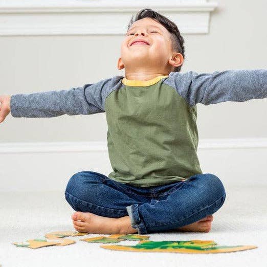 Crocodile Creek Mini Jigsaw Puzzle 12pcs Just Hatched Dinosaur Toys Developmental Toys for Toddlers Gifts Idea Best Seller Dinosaur and Dragon Theme 2yrs+