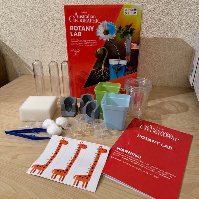 Australian Geographic Botany Lab Kit with 13 Botany Experiments Early Science STEM Toys Gifting Idea for 8yrs+