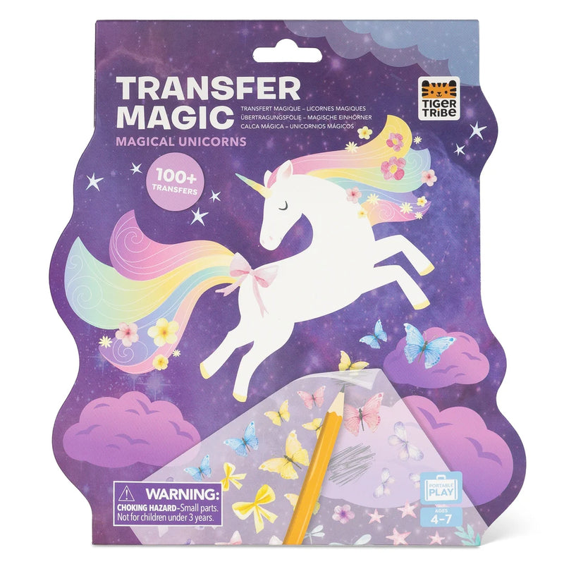 Tiger Tribe Transfer Magic Magical Unicorns Art and Craft for Kids Travel Toys 4yrs+