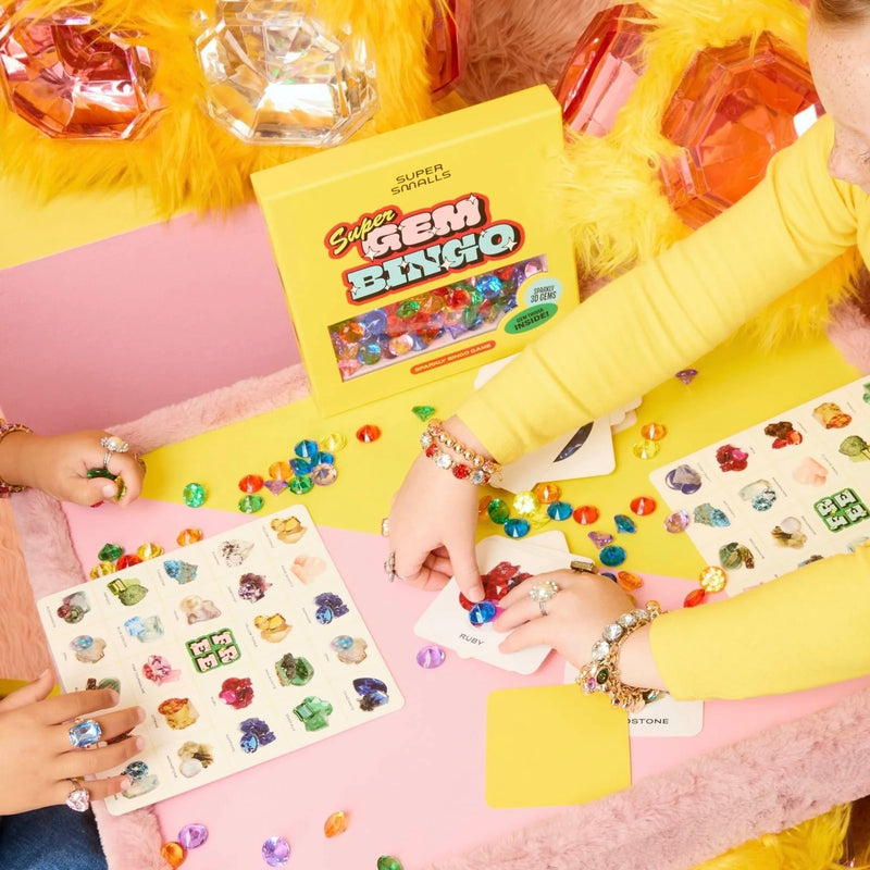 Super Gem Bingo Get Your Gems in a Row to Win Big by Super Smalls Travel Toys 4yrs+