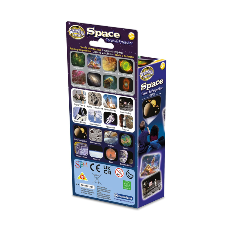 Space Torch and Projector by Brainstorm Toys Outdoor Travel Toys Early Science STEM Toys Best Seller 3yrs+