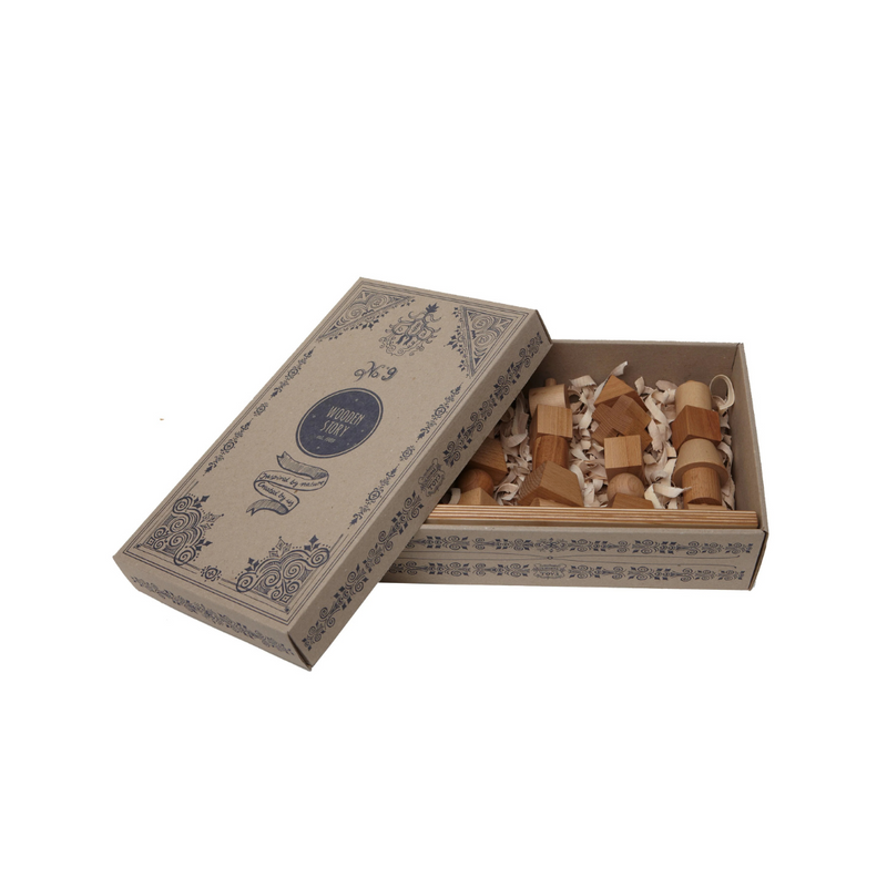 Wooden Story Montessori Stacking Toy Natural Developmental Toy 18m+