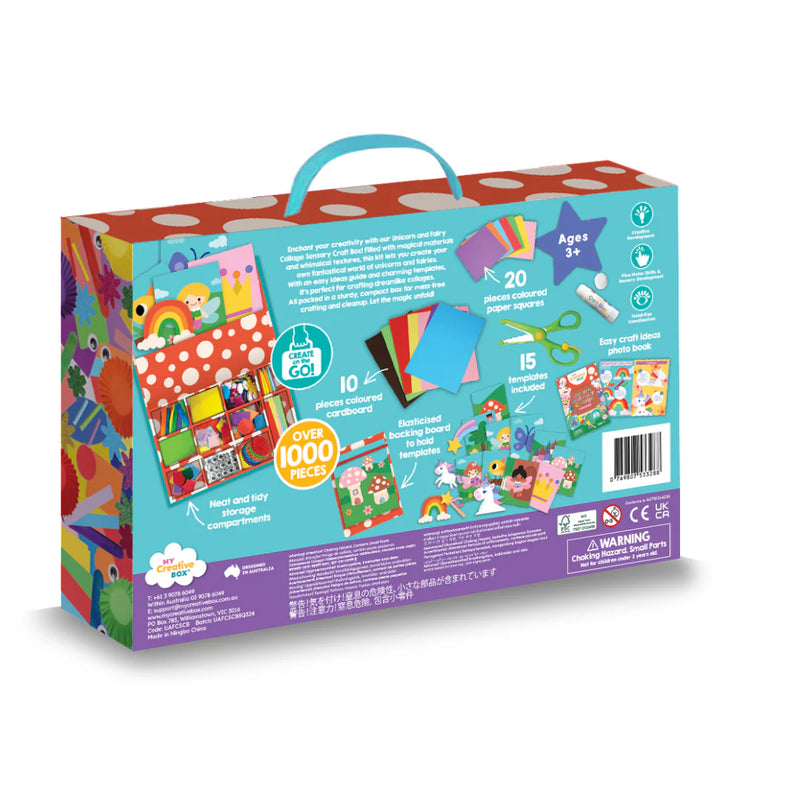 My Creative Box Unicorn and Fairy Collage Art and Craft for Kids Unicorn Toys Fairy Unicorn and Castle Theme 3yrs+