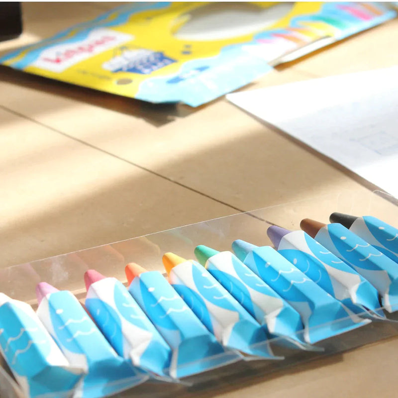 Kitpas Bath Crayons 10 Colour With Sponge Art and craft for kids Bath Toys 3yrs+