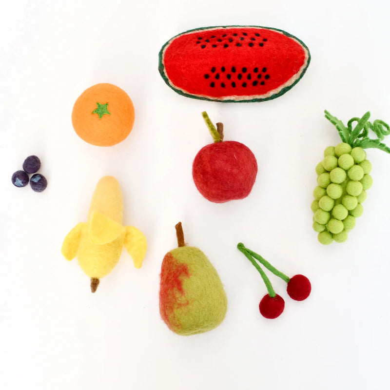 Tara Treasures Felt Food Groups Fruits Pretend and Imaginative Play Kitchen Accessories 3yrs+