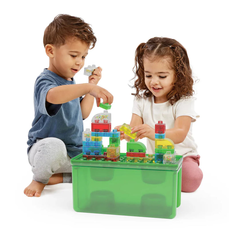 Jelly Blox Stash and Stack 2 in 1 with Storage Case 30pcs Squishy Sensory Creative Play Gift Idea for Toddler 2yrs+