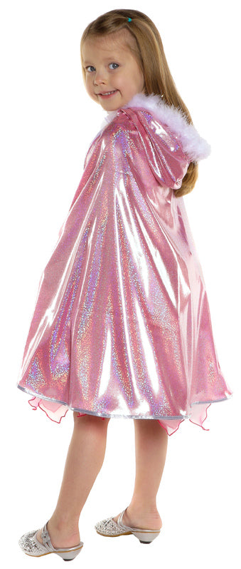 Pink Glitter Princess Cape Size 4-6 by Great Pretenders Costumes Best Seller Fairy Unicorn and Castle Theme 3yrs+
