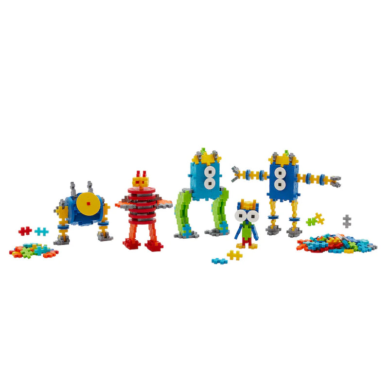 Plus Plus Learn to Build Robots Set 275pcs Building Blocks Gifting Creativity Toy Idea for 5yrs+