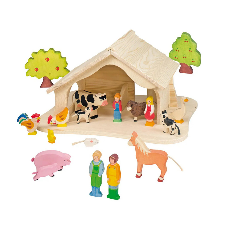 Holztiger House Stable Barn Only Pretend and Imaginative Play 3yrs+ (Bulky Shipping)